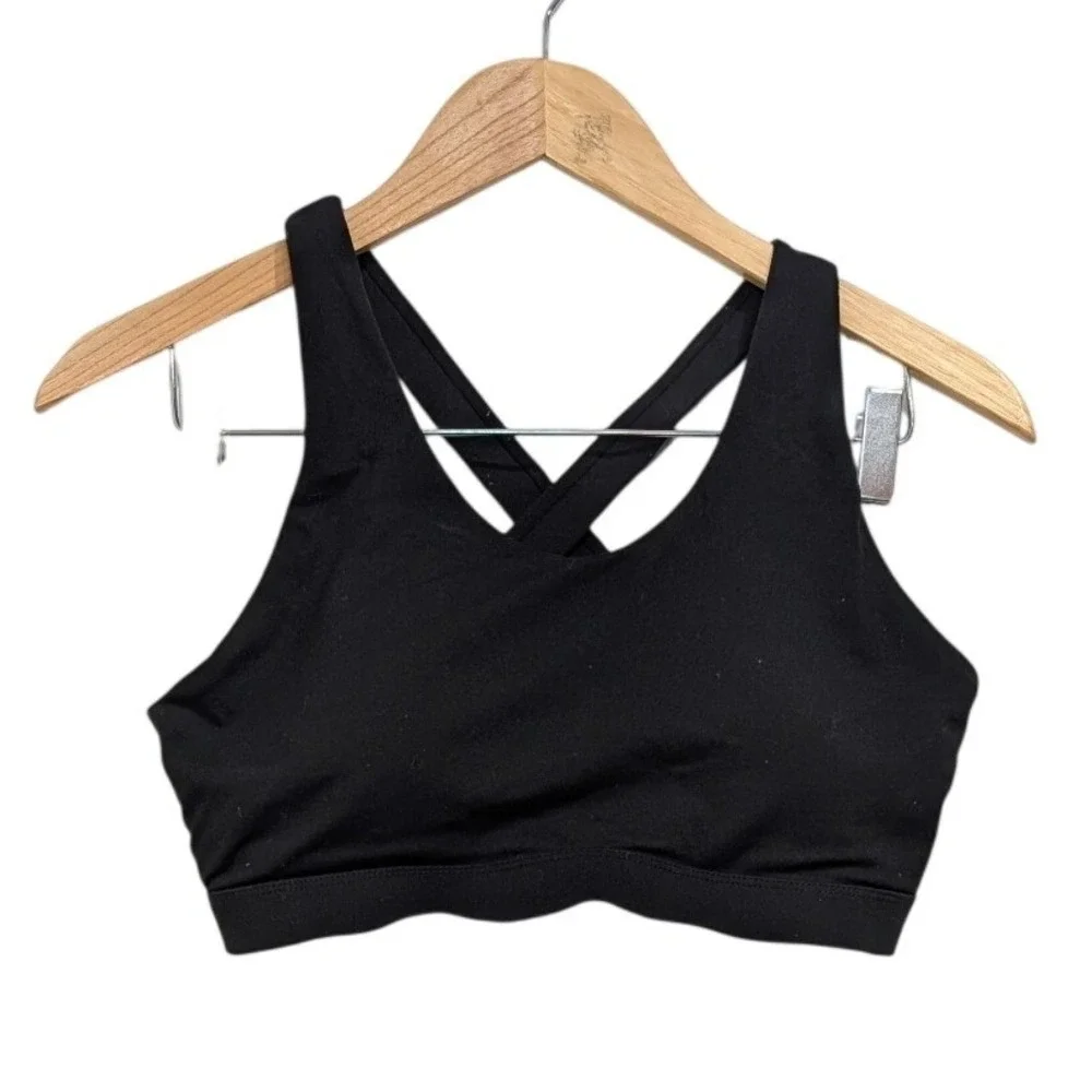 Lululemon Sports Bra Black Racerback Keyhole - M